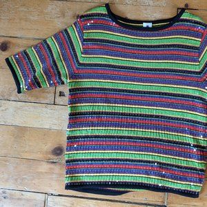 Vintage Ungaro sequin shirt L